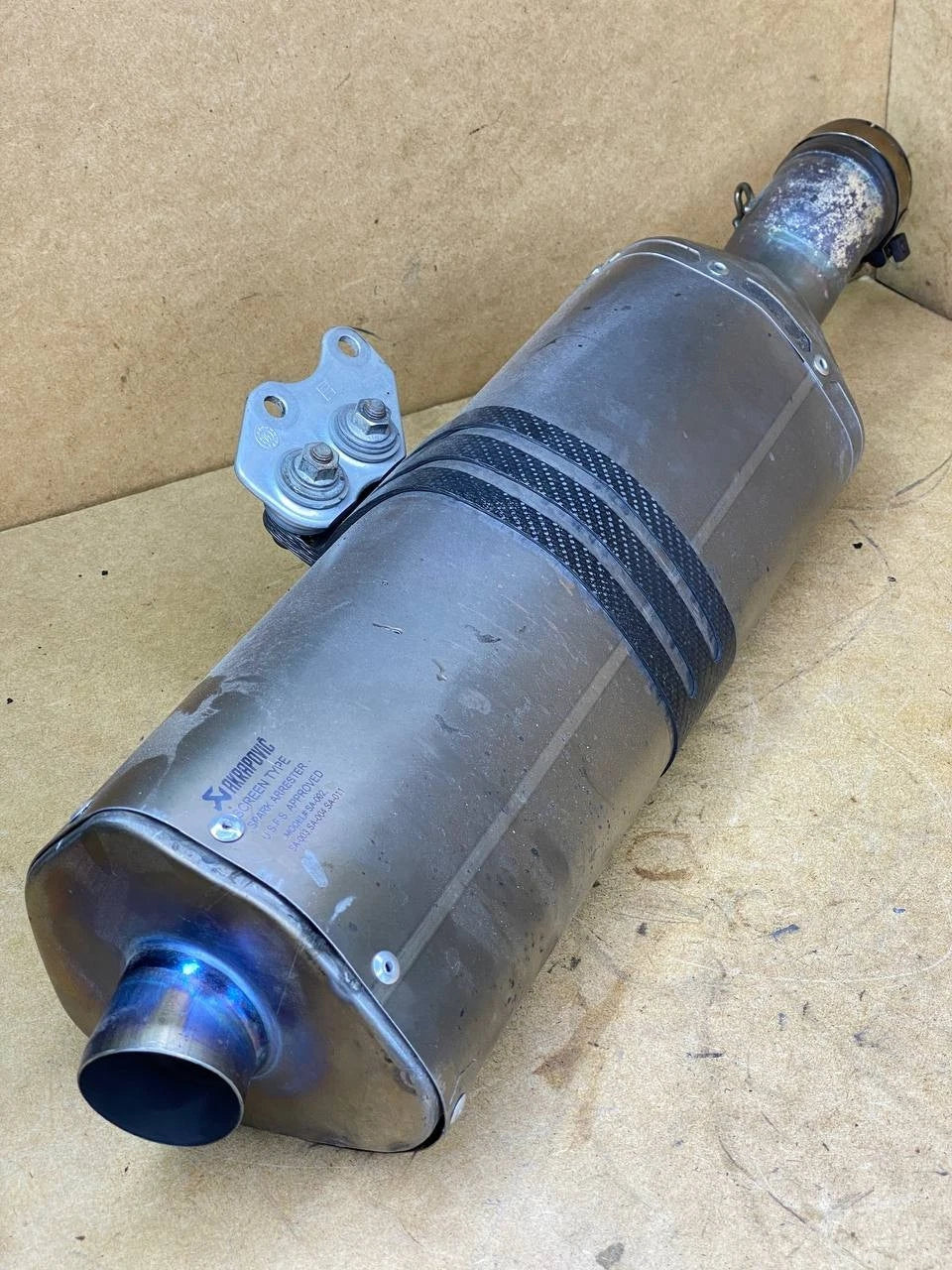 KTM 690 smc enduro Husqvarna 701 Akrapovic TITANIUM carbon exhaust muffler