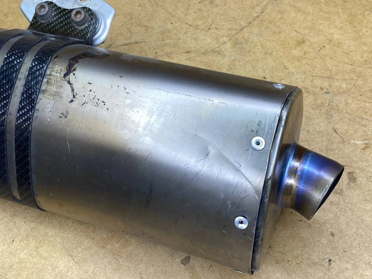 KTM 690 smc enduro Husqvarna 701 Akrapovic TITANIUM carbon exhaust muffler