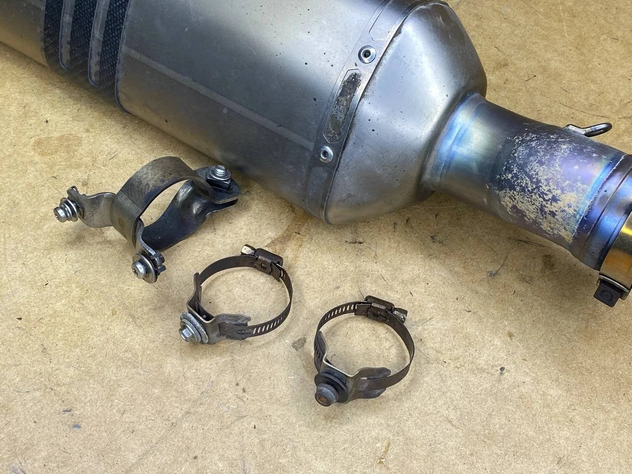 KTM 690 smc enduro Husqvarna 701 Akrapovic TITANIUM carbon exhaust muffler
